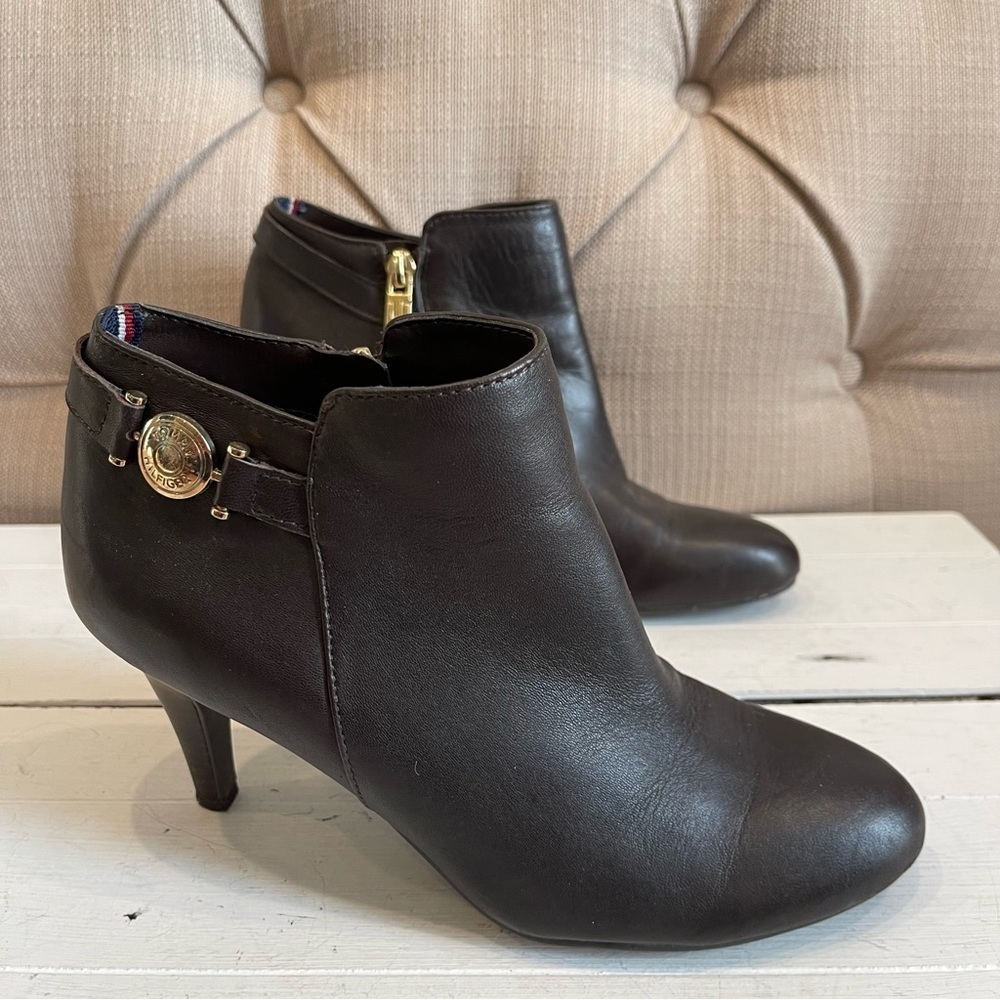 Tommy Hilfiger Velesia Ankle Boots Women’s US 7 Dark Brown